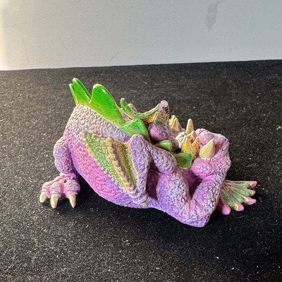 "Snoozy" figurine from The Franklin Mint's Mood Dragons collection - Picture 3 of 9